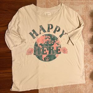 Free people x vintage souls happy to be here tee
